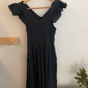 Catrina Dress in black gauze